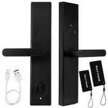 Fechadura De Porta Digital Eletrônica Smart Biometria Card Senha 36cm Wifi Fechadura De Porta Digital Eletrônica Smart Biometria Card Senha 36cm Wifi