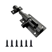 Fechadura De Porta Em Liga De Alumínio Preta Com Trava De Segurança Para Casa, Fechadura De Janela