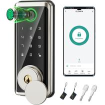 Fechadura de porta inteligente Sophia Keyless Entry Deadbolt Satin Nickel Fechadura de porta inteligente Sophia Keyless Entry Deadbolt Satin Nickel