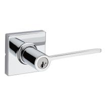Fechadura de porta Kwikset Ladera, alavanca reversível, cromada polida Fechadura de porta Kwikset Ladera, alavanca reversível, cromada polida