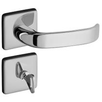 Fechadura De Porta Para Banheiro Quarto Cozinha Concept Prata Cromado Zamak Modelo RQ1 413B CR Pado