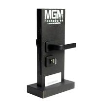 Fechadura de Porta Quarto Interna Roseta Módena Preta Fosco MGM