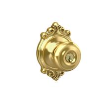 Fechadura de porta Schlage F51A GEO 605 BRK Georgian Knob Bright Brass