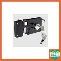 Fechadura de Portão Sobrepor Tetra Chave 0235.07 Preta 100mm Soprano