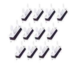 Fechadura de segurança para janela deslizante QCAA Aluminium White, pacote com 12
