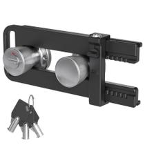 Fechadura de Segurança para Porta Dupla AST - Acabamento Preto Fosco