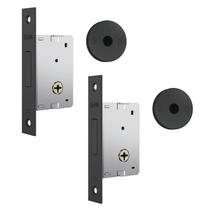 Fechadura de Segurança Trava Auxiliar 1001 Tetra Chave Par Roseta Redonda Preto Fosco 30mm Stam Fechadura de Segurança Trava Auxiliar 1001 Tetra Chave Par Roseta Redonda Preto Fosco 30mm Stam