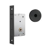 Fechadura de Segurança Trava Auxiliar 1001 Tetra Chave Roseta Redonda Preto Fosco Stam Fechadura de Segurança Trava Auxiliar 1001 Tetra Chave Roseta Redonda Preto Fosco Stam