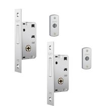 Fechadura de Segurança Trava Auxiliar 1003 Tetra Chave Cromado 18mm Par Stam Fechadura de Segurança Trava Auxiliar 1003 Tetra Chave Cromado 18mm Par Stam