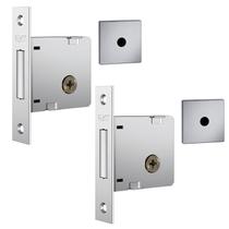 Fechadura de Segurança Trava Auxiliar 1004 Tetra Chave Roseta Quadrada1 Escovado 40mm Par Stam Fechadura de Segurança Trava Auxiliar 1004 Tetra Chave Roseta Quadrada1 Escovado 40mm Par Stam