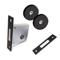 Fechadura de Segurança Trava Tetra PADO roseta redonda Preta