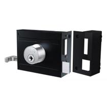 Fechadura de Sobrepor 1701/100 Tetra Chave Preto Fosco Espelho Inox Stam Fechadura de Sobrepor 1701/100 Tetra Chave Preto Fosco Espelho Inox Stam