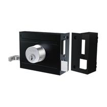 Fechadura de Sobrepor 701/100 Preto Fosco com Espelho Inox Stam