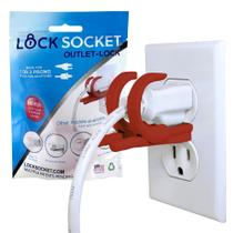 Fechadura de tomada elétrica LOCK SOCKET ajustável anti-roubo vermelha Fechadura de tomada elétrica LOCK SOCKET ajustável anti-roubo vermelha