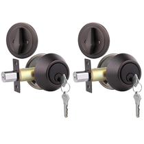 Fechadura Deadbolt Gobrico, 2 chaves iguais, cilindro único Fechadura Deadbolt Gobrico, 2 chaves iguais, cilindro único