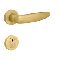 Fechadura Design Otto Externa 55mm Roseta Latão Acetinado Lockwell Fechadura Design Otto Externa 55mm Roseta Latão Acetinado Lockwell