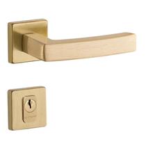 Fechadura Design Quadra Externa 55mm Latão Acetinado Lockwell Fechadura Design Quadra Externa 55mm Latão Acetinado Lockwell