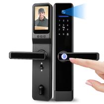 Fechadura Digital Biométrica Câmera Senha Touch Inteligente