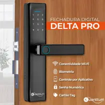 Fechadura Digital Eletronica Biométrica Kuanttum Delta PRO