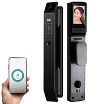 Fechadura Digital Eletrônica Inteligente Tuya App Wifi Senha Preto Fechadura Digital Eletrônica Inteligente Tuya App Wifi Senha Preto