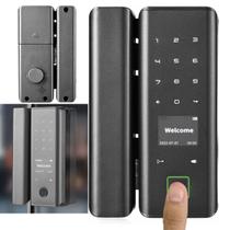Fechadura Digital Eletronica Porta Inteligente Smart App Celular Biometria Cartao Rf Segurança Casa Escritorio Loja