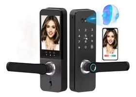 Fechadura Digital Eletrônica Reconhecimento facial biometria mini ideal apartamento Wifi - SA-FD25