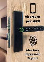 Fechadura Digital Inteligente P/ Porta Madeira Com Bluetooth + App Ttlock + Senha + Chave