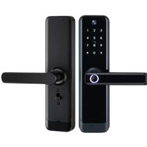Fechadura Digital Inteligente Wi-Fi com Câmera HD Visão Noturna Biometria Senha Cartão RFID IC App Tuya Smart