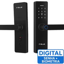 Fechadura Digital IT-BLUE com Senha, Biometria e Maçaneta Segurança e Tecnologia para sua Casa