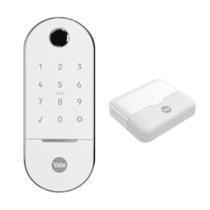 Fechadura Digital Lia Biometria Rolete Branca Com Hub Yale Fechadura Digital Lia Biometria Rolete Branca Com Hub Yale