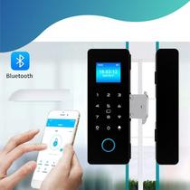 Fechadura Digital Para Porta De Vidro Biométrica e app bluetooth - Ásia-Teco