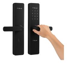 Fechadura Digital Para Porta De Vidro Com Senha E Biometria Fechadura Digital Fechadura Biométrica Original Compatível com portas de vidro de 3 a 5 mm
