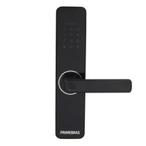 Fechadura Digital Rio Smart Wifi de embutir Eletrônica Inteligente com Biometria, Tags e Cartão Preta Primebras Fechadura Digital Rio Smart Wifi de embutir Eletrônica Inteligente com Biometria, Tags e Cartão Preta Primebras