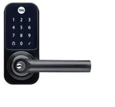 Fechadura Digital Ydl 120 Preta Maçaneta Senha Chave Yale