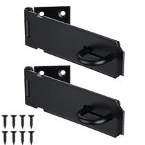 Fechadura Door Hasp Latch Lock JQK 304 em aço inoxidável 12,7 cm, preto fosco Fechadura Door Hasp Latch Lock JQK 304 em aço inoxidável 12,7 cm, preto fosco
