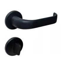 Fechadura Duna 1952-55mm Banheiro Preto Fosco Imab cj8769