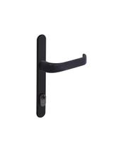 Fechadura duna preta externa c/ cilindro porta aluminio aço madeira 1600 g49 broca 22 mm espelho serralheiro
