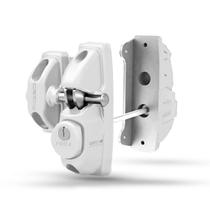 Fechadura dupla Gate Latch Safetech Hardware ViperX2 Gravity Double Lock branca Fechadura dupla Gate Latch Safetech Hardware ViperX2 Gravity Double Lock branca