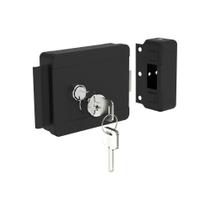 Fechadura Elétrica 12V Cilindro Bipartido Abertura Para Direita ou Esquerda Com Botão Roseta Cromada Soprano Fechadura Elétrica 12V Cilindro Bipartido Abertura Para Direita ou Esquerda Com Botão Roseta Cromada Soprano