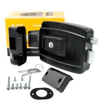 Fechadura Elétrica AGL AL100R 12V Preta 42mm - Chave Simples