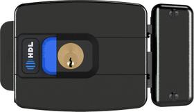 Fechadura Elétrica C90 12V Com Botão Abertura Para Fora Preta HDL Fechadura Elétrica C90 12V Com Botão Abertura Para Fora Preta HDL