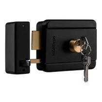 Fechadura Elétrica de Portão Cilindro Fixo Para Interfone Videoporteiro Porteiro Eletronico De Sobrepor Fx 500 Preto