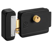 Fechadura Eletrica de Sobrepor Preta Reversível 4 Lados FCFEC01N