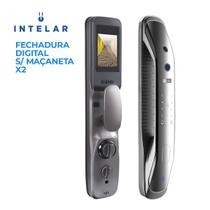 Fechadura Elétrica Digital Porta Externa Câmera Senha Numérica Biométrica Inteligente Tela HD Wifi
