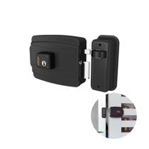 Fechadura Elétrica Em Preto Fosco Com Cilindro de 40 Mm E Abertura Para Dentro Stam Fechadura Elétrica Em Preto Fosco Com Cilindro de 40 Mm E Abertura Para Dentro Stam