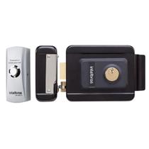 Fechadura Elétrica FX 2000 Preta com Botoeira Intelbras