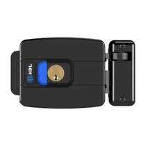 Fechadura Elétrica HDL C-90 Dupla Preta com Botão Ajustável Abertura Para Dentro Fechadura Elétrica HDL C-90 Dupla Preta com Botão Ajustável Abertura Para Dentro