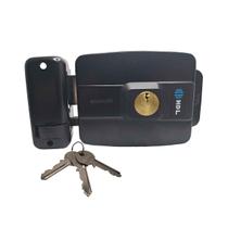 Fechadura Eletrica HDL C90 Abertura Dentro Fixa Dupla Preta Fechadura Eletrica HDL C90 Abertura Dentro Fixa Dupla Preta