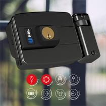 Fechadura Elétrica HDL Std C-90 15W Abertura Para Dentro Cinza E Preto