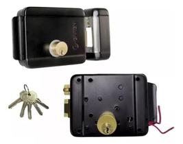 Fechadura Elétrica Preta 12v Garen Sem Botão Padrão C90 Hdl Fechadura Elétrica Preta 12v Garen Sem Botão Padrão C90 Hdl